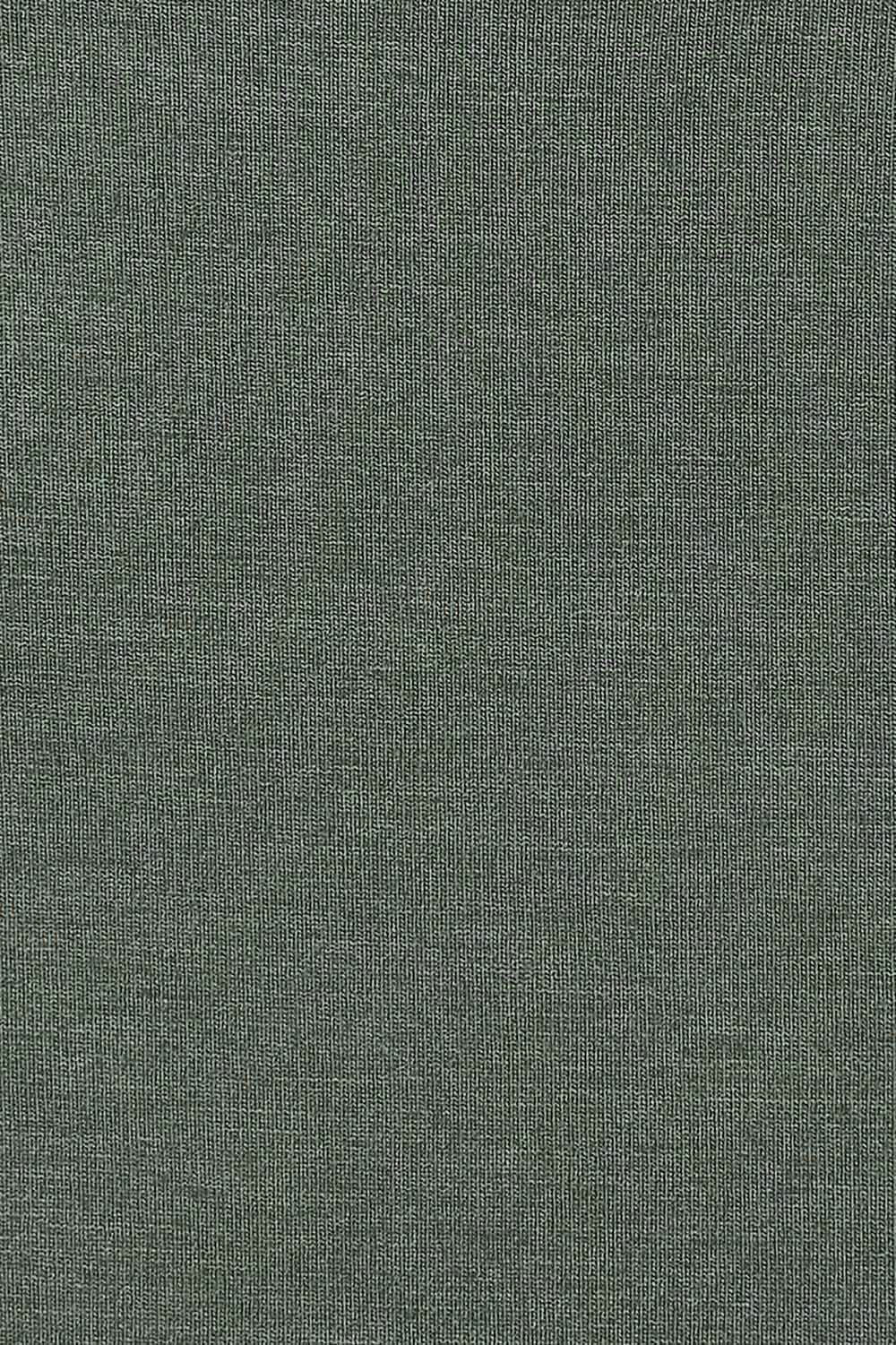 Product shot of the Belle Boat Neck Tee in colour Khaki (Green), detail