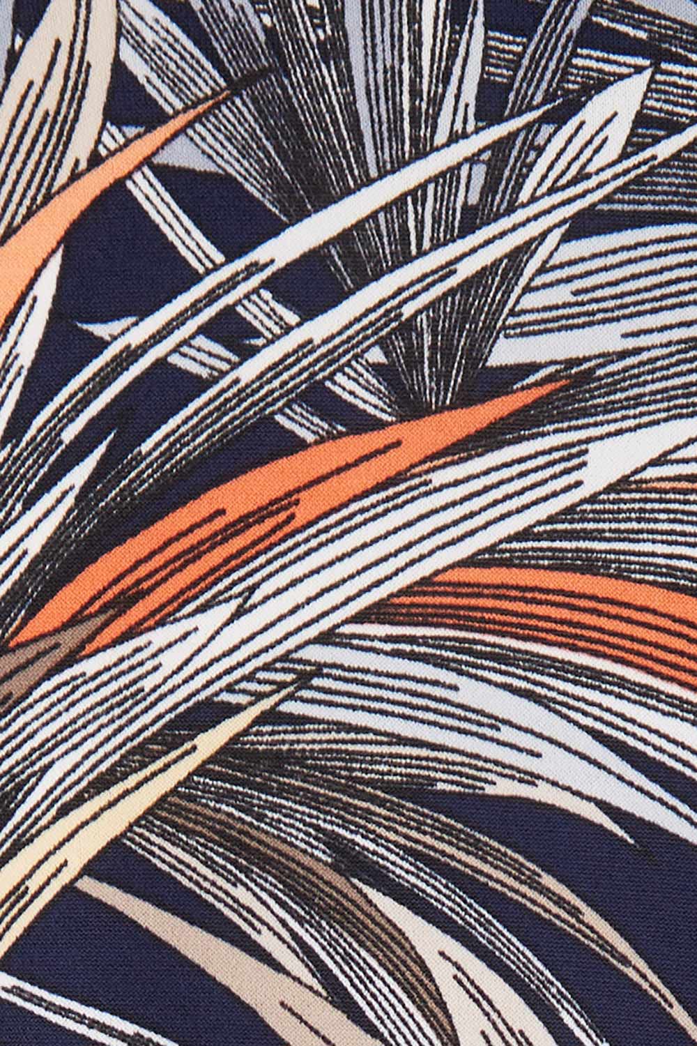 Product shot of the Belle Jersey Tee With Pocket Detail in colour Navyprint (Blue), detail