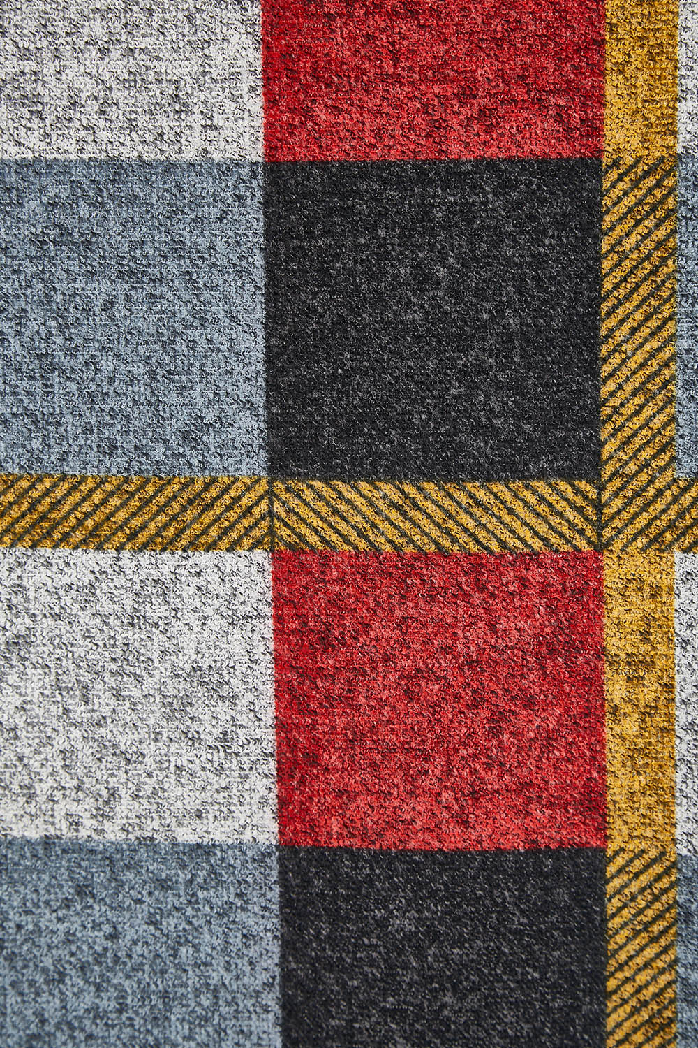Product shot of the Belle Roll Neck Tunic in colour Multiprint (Grey), detail