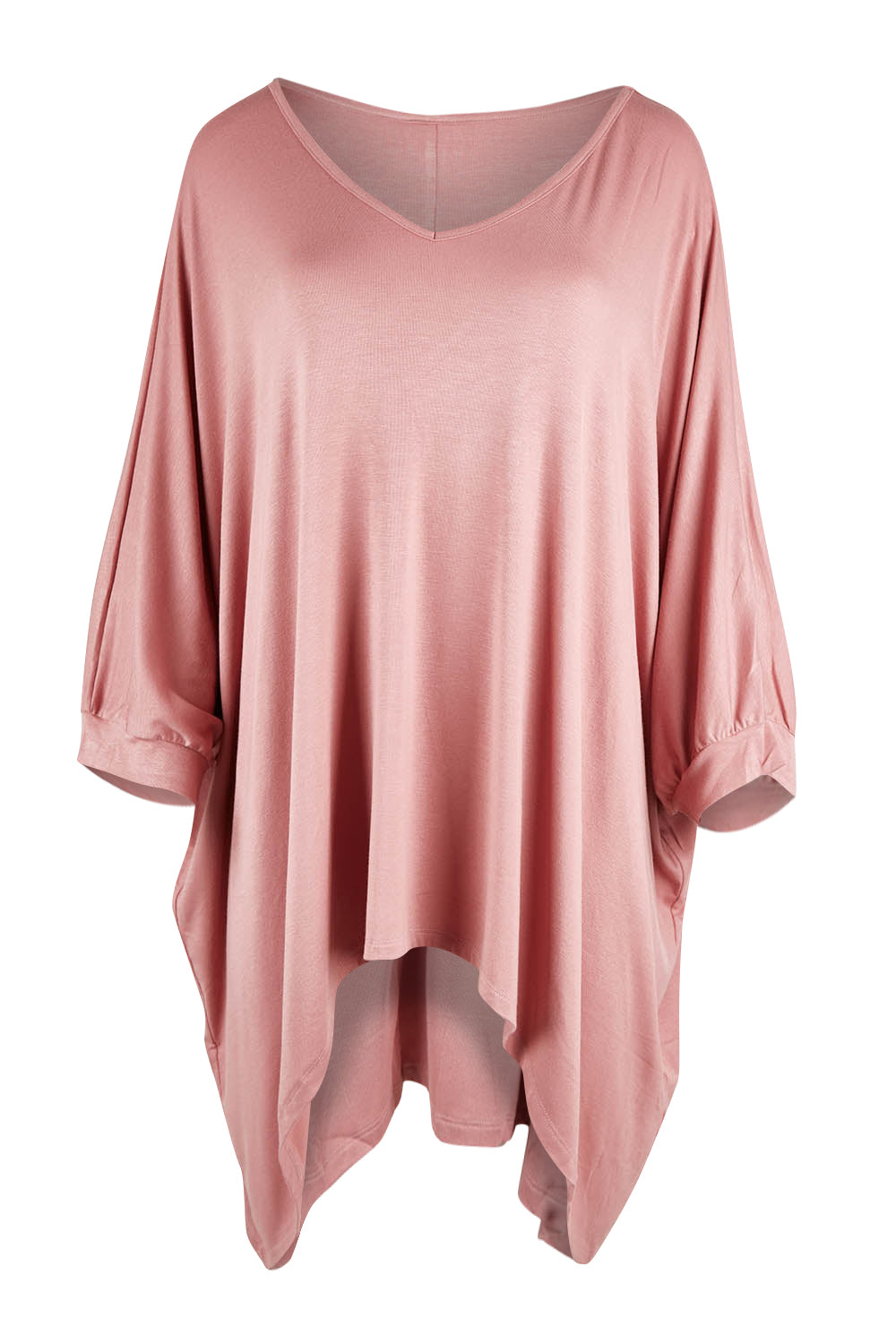 Product shot of the Belle Goddess Cotton Tee in colour Blush (Pink), from the front