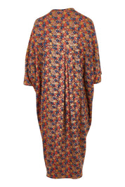 Product shot of the Got You Covered Throw Cardi in colour Ditsy, from the back