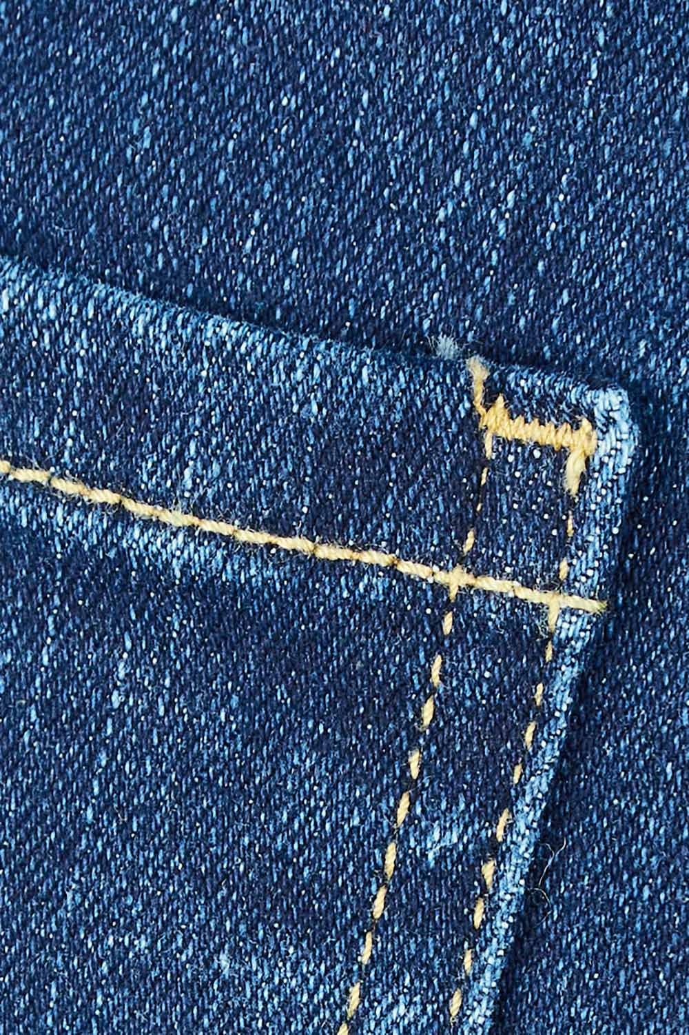 Product shot of the Easy As Pull On Jeans in colour Darkdenim (Blue), detail
