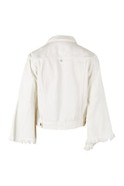 Product shot of the Denim Daze Jacket in colour White (White), from the back