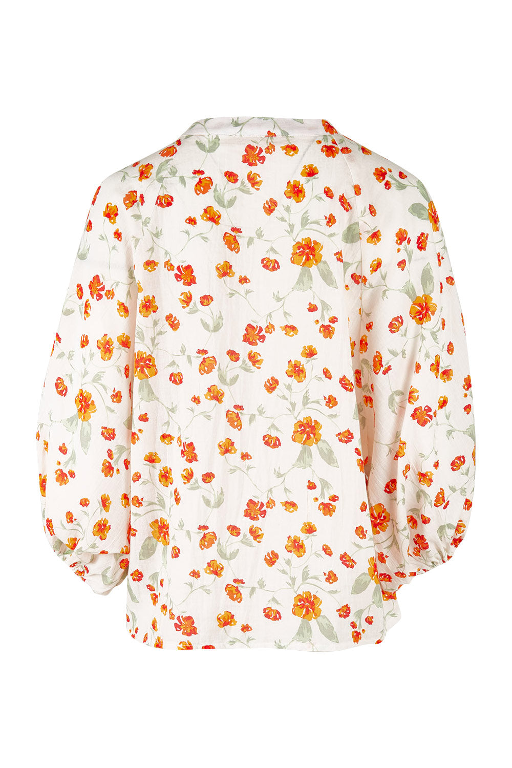 Product shot of the Sweet Pea Cotton Blouse in colour White (White), from the back