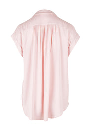 Product shot of the Go Your Own Way Button Blouse in colour Blush (Pink), from the back