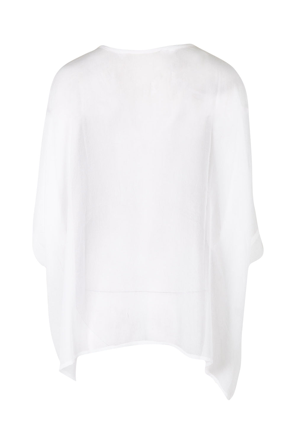 Product shot of the You See Through Me Blouse in colour White (White), from the back