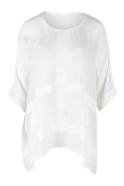 Product shot of the You See Through Me Blouse in colour White (White), from the front