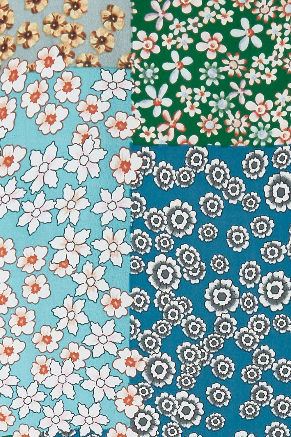 Product shot of the Tiers Of Laughter Maxi Dress in colour Bluepatch (Blue), detail