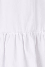Product shot of The Frill You Give Me Blouse in colour White (White), detail