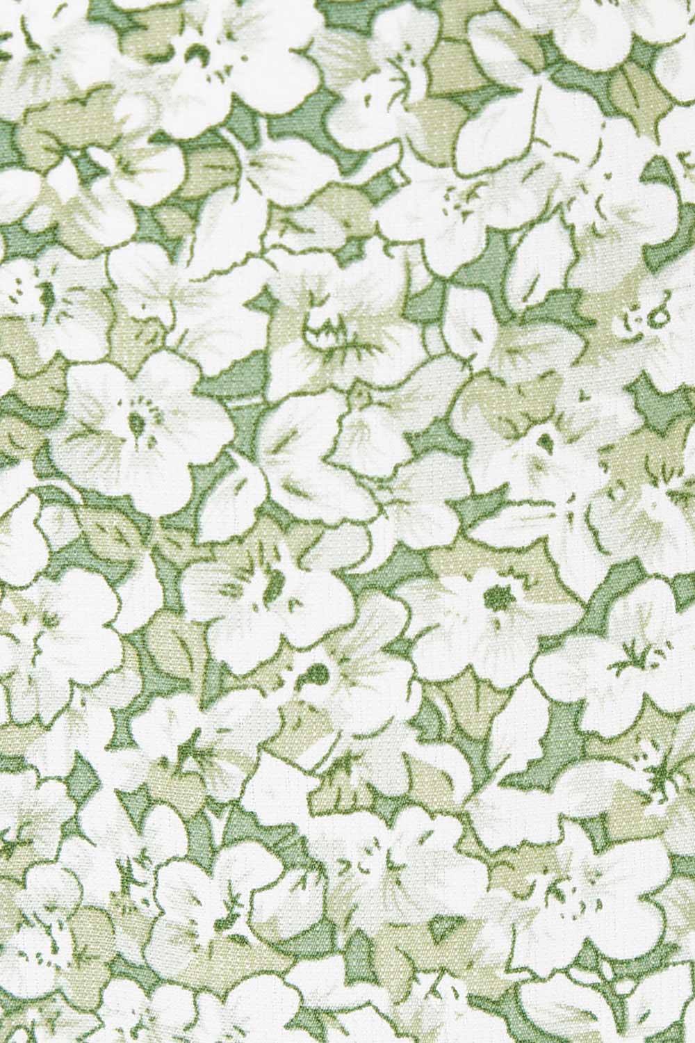 Product shot of the Field Of Dreams Button Up Dress in colour Greenfleur (Green), detail