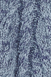 Product shot of the Cool Breeze Cable Sweater in colour Denim (Blue), detail