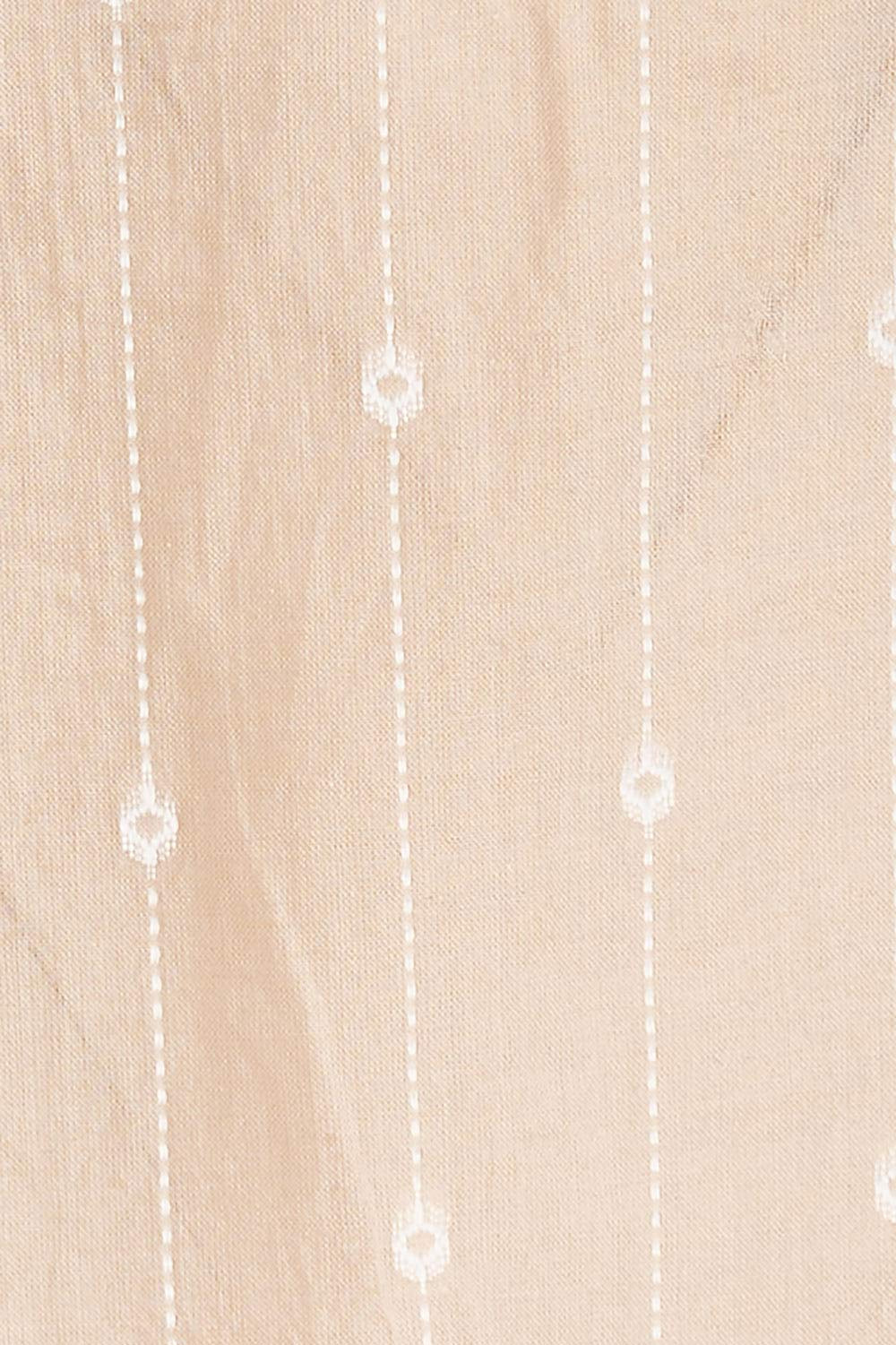 Product shot of the Delighted To Meet You Blouse in colour Sand, detail