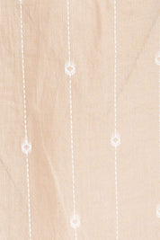 Product shot of the Delighted To Meet You Blouse in colour Sand, detail