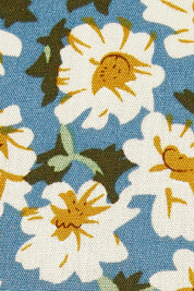 Product shot of the Daisy Chain Swing Dress in colour Daisy (Blue), detail