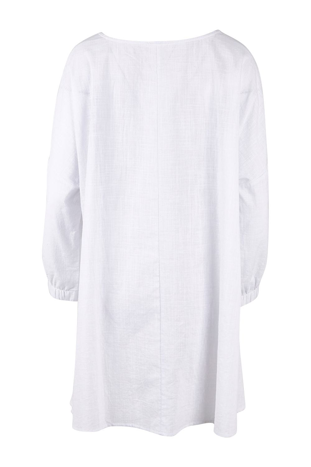 Product shot of the Good Times Gather Top in colour Offwhite (White), from the back