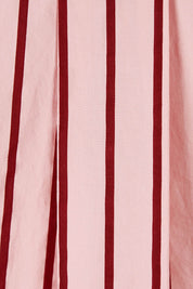 Product shot of the Relaxed Elegance Boyfriend Shirt in colour Pinkstripe (Pink), detail