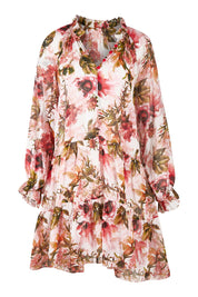 Product shot of the Down The Garden Path Dress in colour Fleur (Pink), from the front