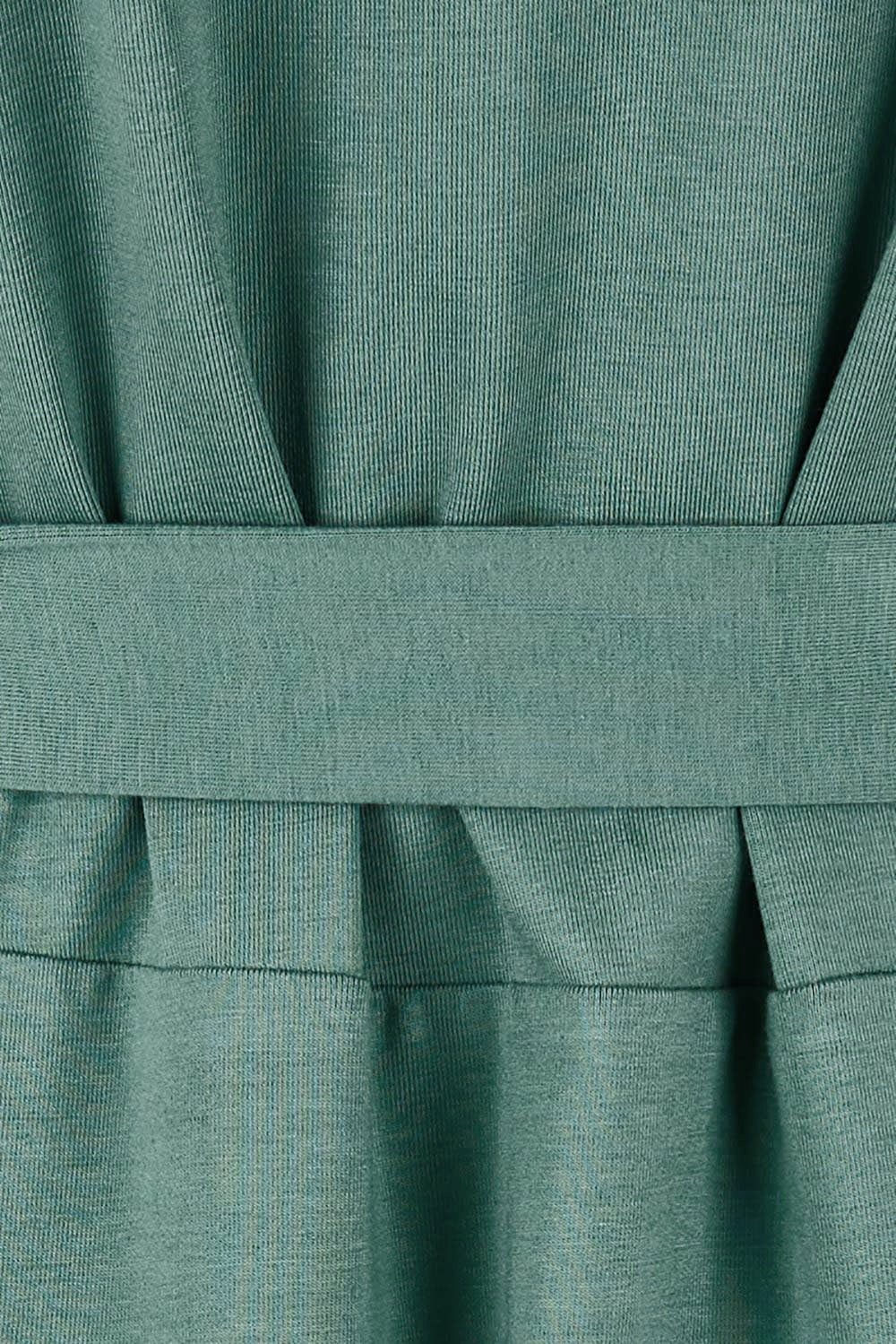 Product shot of the Preloved Thats A Wrap Mercerised Cotton Dress in colour Fern (Green), detail