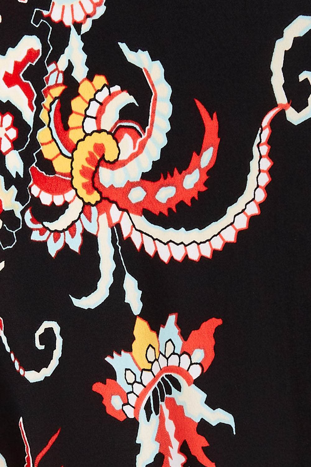 Product shot of the Life Is Beautiful Sleeveless Wrap Maxi in colour Blkpaisley (Black), detail