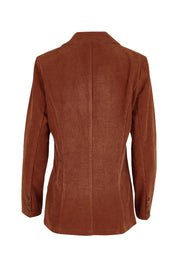 Product shot of the Feeling Good Cord Blazer in colour Rust, from the back