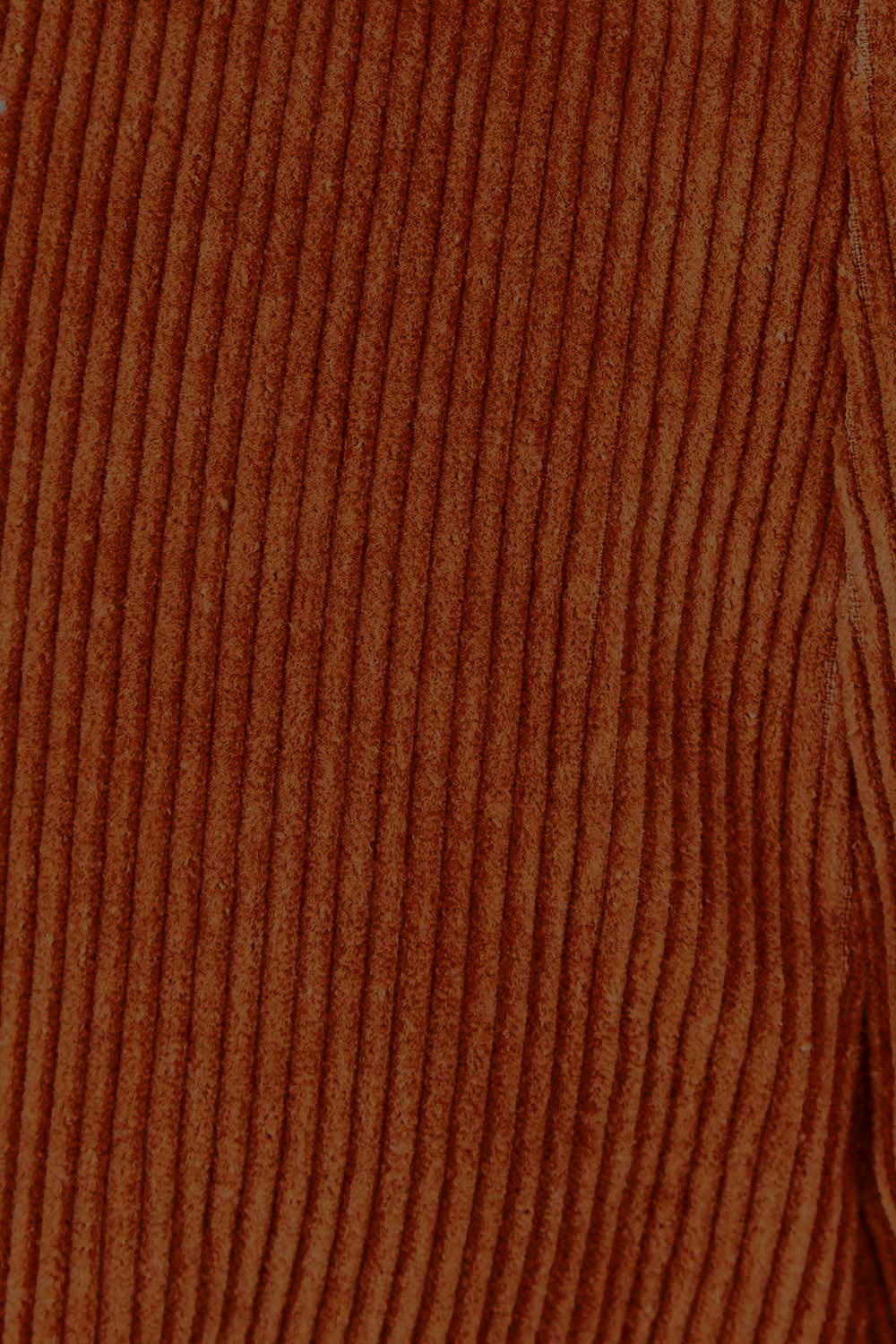 Product shot of the Feeling Good Wide Leg Cord Pants in colour Rust, detail