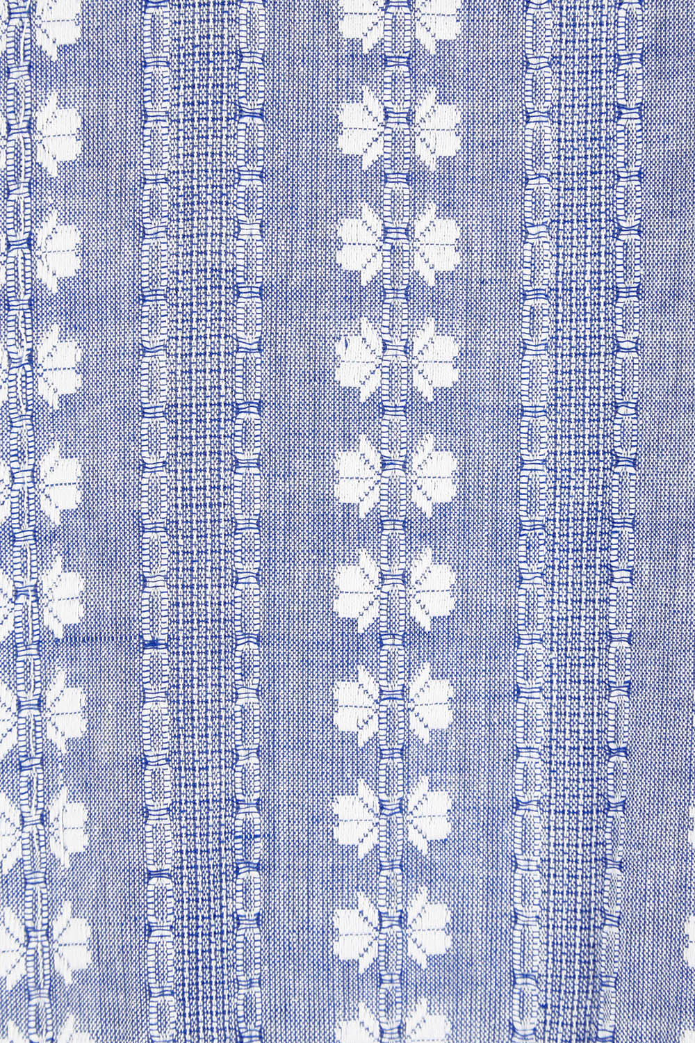 Product shot of the Puff Sleeve Delight Dress in colour Bluewhite (Blue), detail
