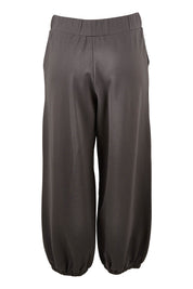 Product shot of the Keeping It Cool Boyfriend Pants in colour Castle (Grey), from the back