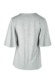 Product shot of the Flutter By Tee in colour Lightgrey (Grey), from the back