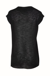 Product shot of the Go To Knit Tank in colour Black (Black), from the back