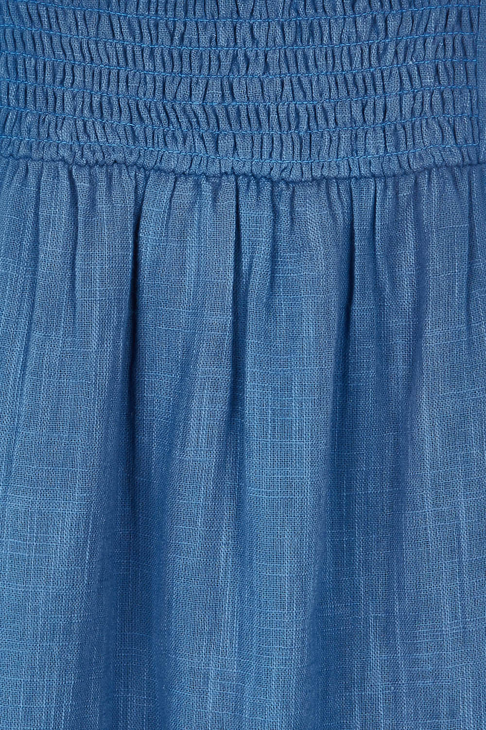Product shot of the Feels Like Sunshine Cotton Dress in colour Dutchblue (Blue), detail