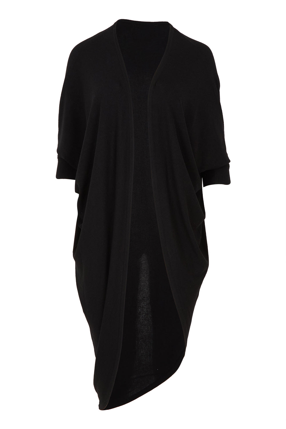 Product shot of the Falling For You Cardi in colour Black (Black), from the front