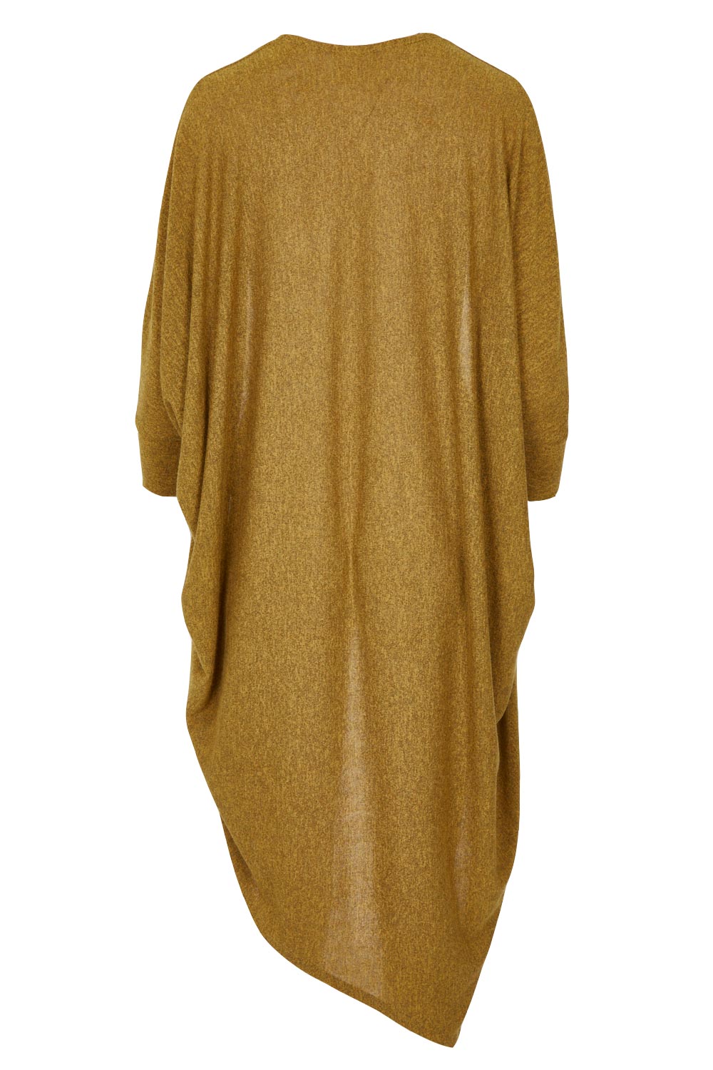 Product shot of the Falling For You Cardi in colour Mustard, from the back