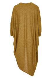 Product shot of the Falling For You Cardi in colour Mustard, from the back