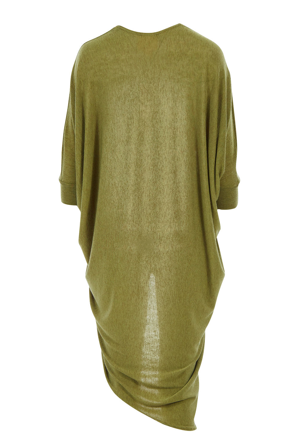 Product shot of the Falling For You Cardi in colour Olive (Green), from the back