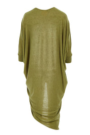 Product shot of the Falling For You Cardi in colour Olive (Green), from the back