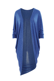 Product shot of the Falling For You Cardi in colour Sapphire (Blue), from the front