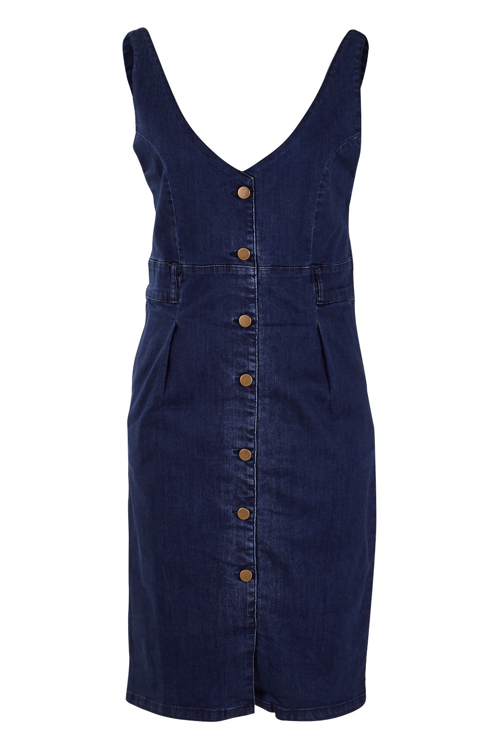 Product shot of the Dance With Me Denim Dress in colour Denim (Blue), from the front