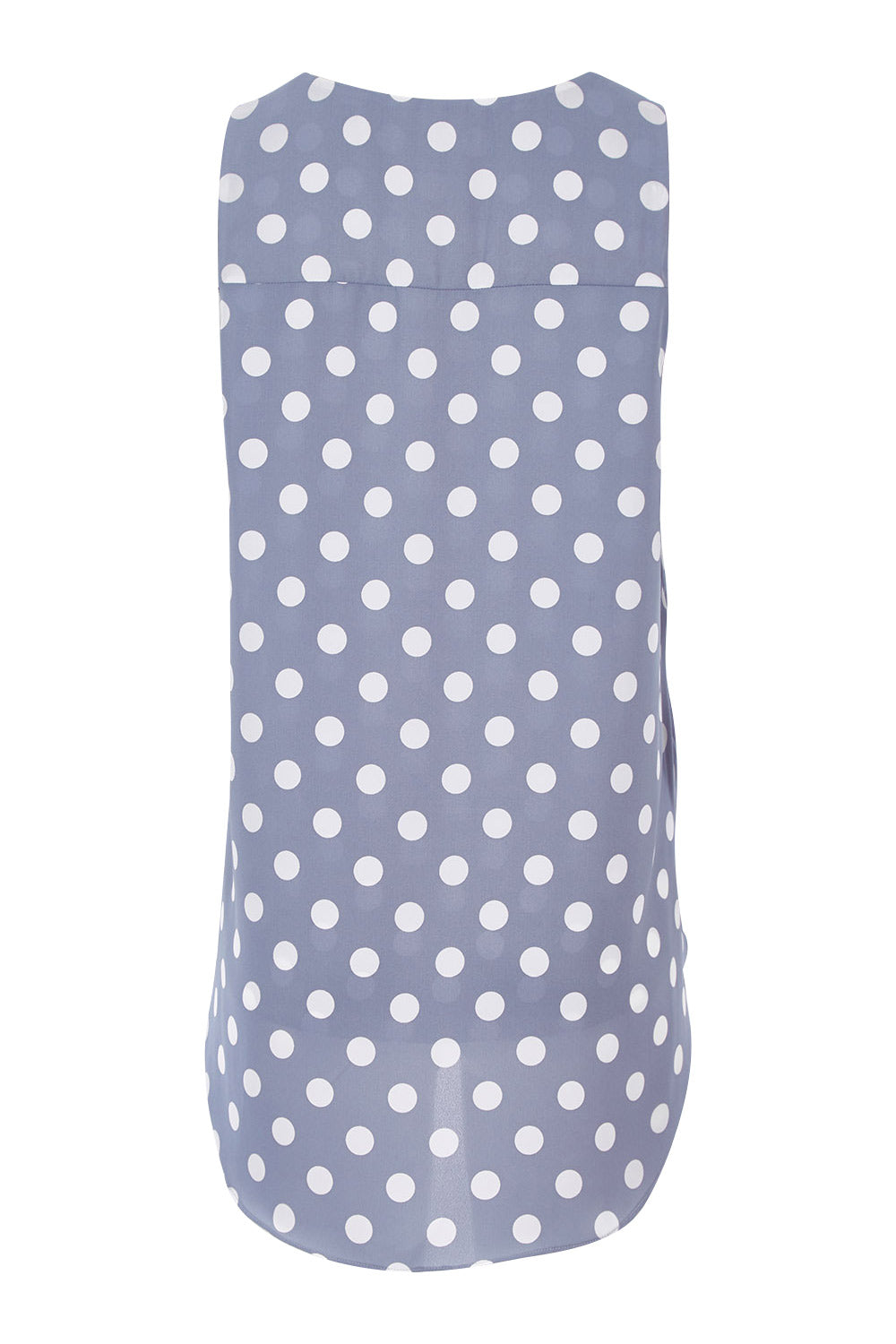 Product shot of the Sugar Snaps Layer Tank in colour Dustyblue (Blue), from the back