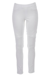 Product shot of the Wild Plains Stitched Jeggings in colour White (White), from the front