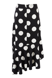 Product shot of the Bellissimo Skirt in colour BlackDot (Black), from the back