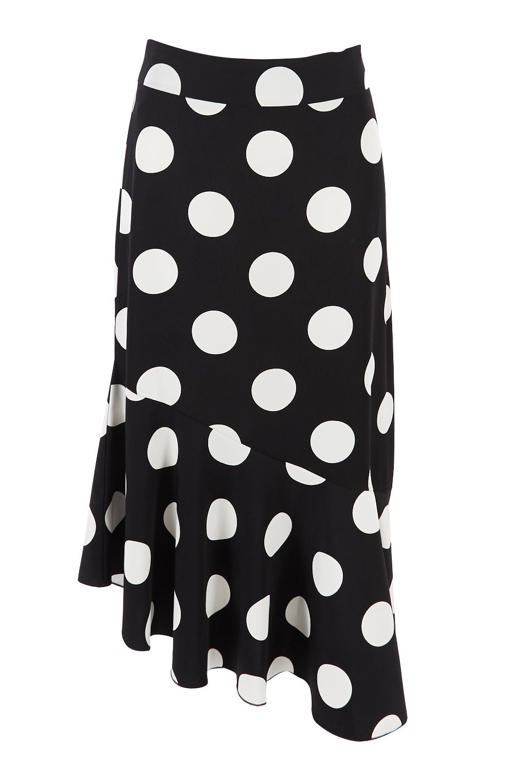 Product shot of the Bellissimo Skirt in colour BlackDot (Black), from the front