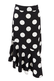 Product shot of the Bellissimo Skirt in colour BlackDot (Black), from the front