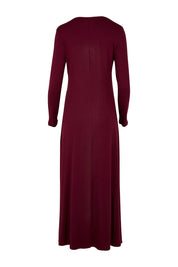 Product shot of the My Faithful Maxi Tee Dress in colour Scarlet (Red), from the back
