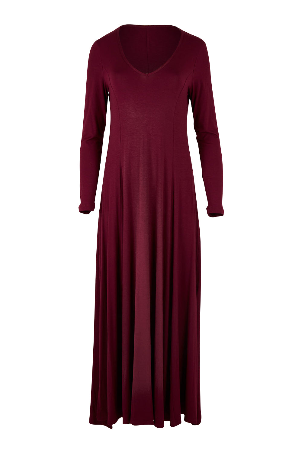 Product shot of the My Faithful Maxi Tee Dress in colour Scarlet (Red), from the front