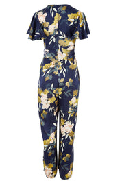 Product shot of the Sunday Picnic Jumpsuit in colour NavyFluer (Blue), from the back