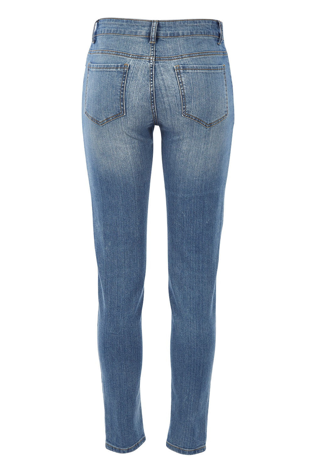 Product shot of the You Patched Me All Up Jeans in colour PaleDenim (Blue), from the back