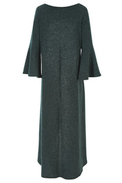 Product shot of the Cloud Kissed Dress in colour Forest (Green), from the back