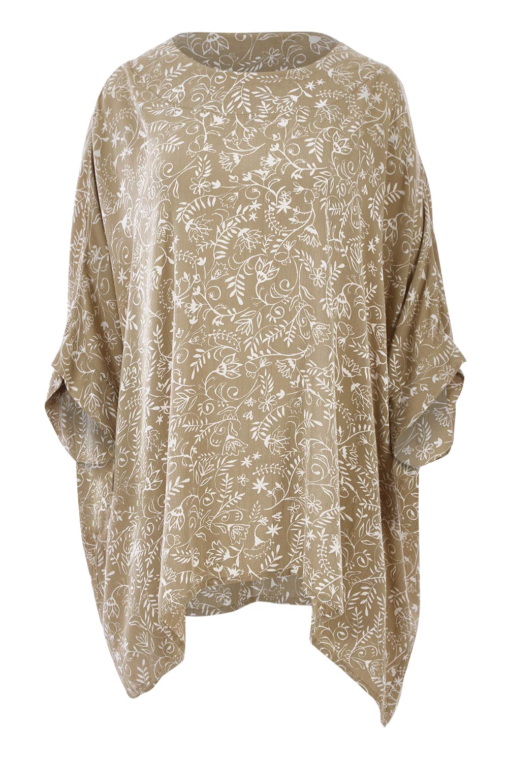 Product shot of the On The Horizon Swing Top in colour Khaki (Green), from the front