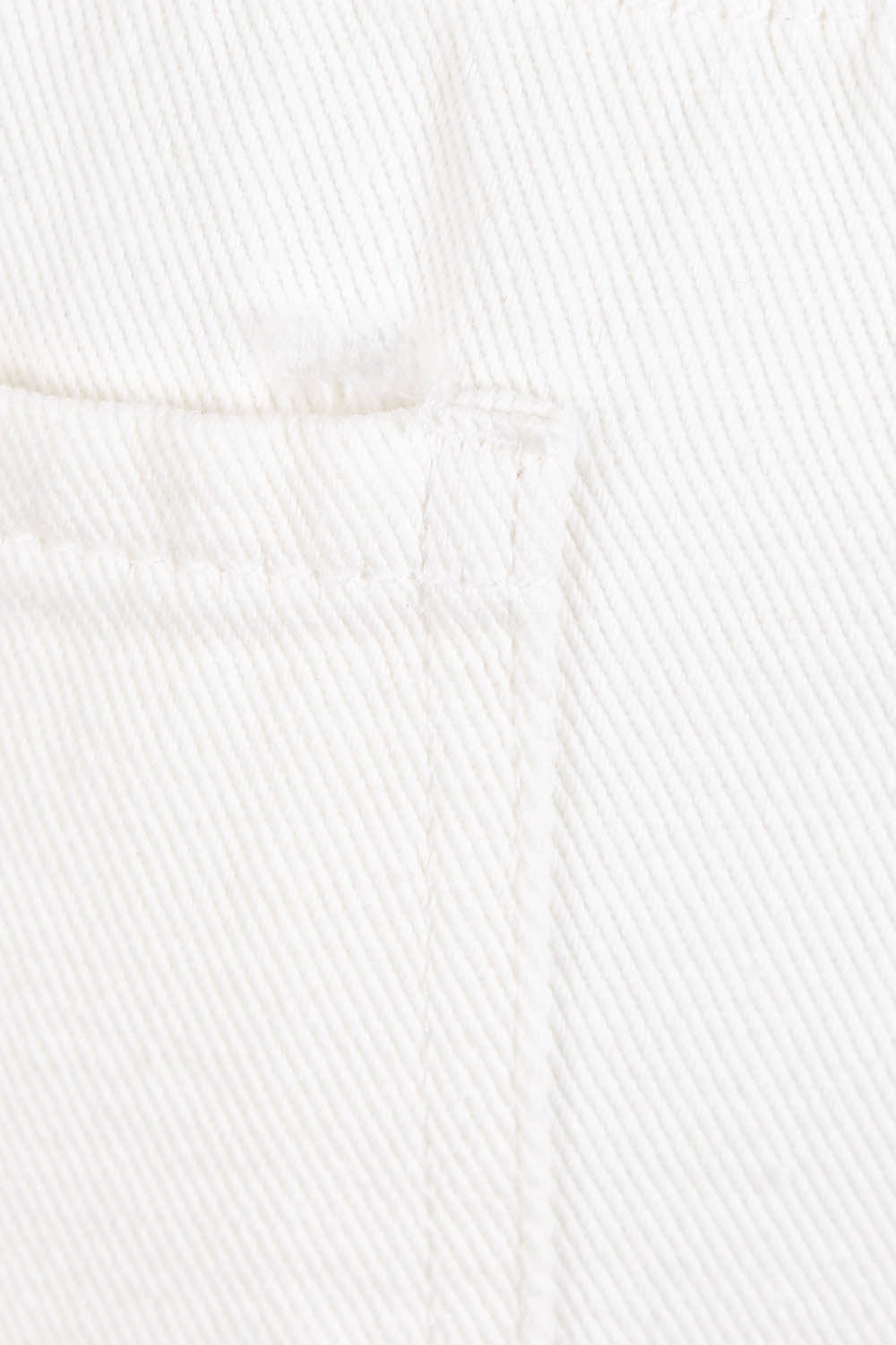 Product shot of the Happy Me Denim Skirt in colour White (White), detail
