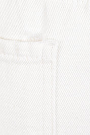 Product shot of the Happy Me Denim Skirt in colour White (White), detail